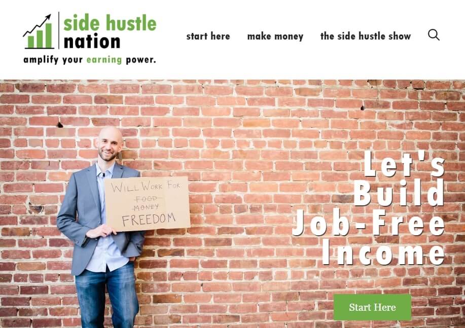 side hustle nation homepage