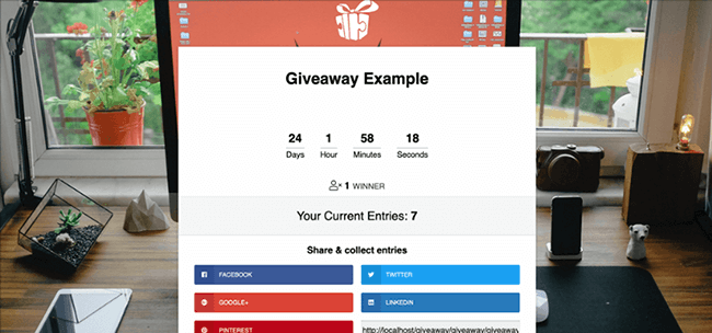 simple giveaways form