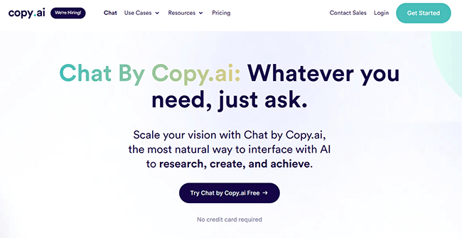 Copy.ai Homepage