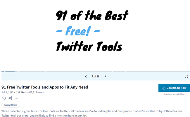 Turn listicles into a slide deck - Twitter tools