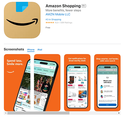 amazon shopping app store