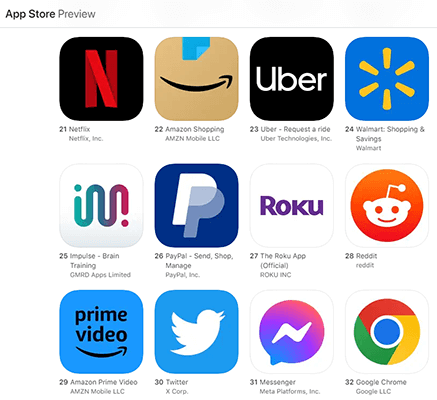 app store top free apps amazon prime video