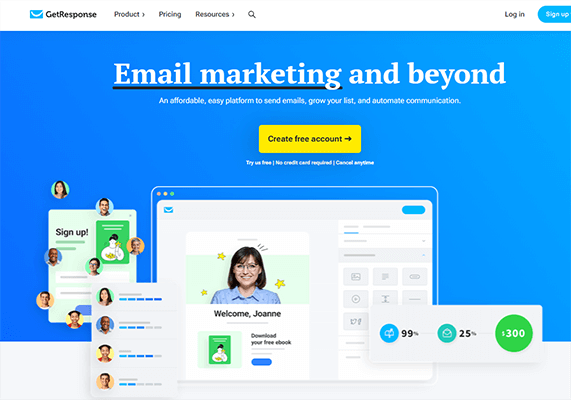 GetResponse - Landing Page Creator