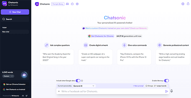 13 Chatsonic - Chatbot