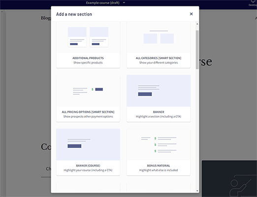 23 Site builder - Key features