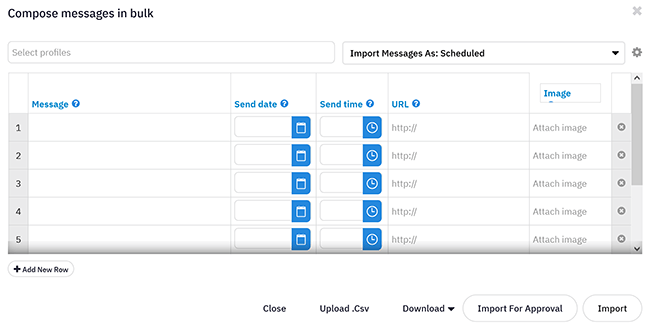 30 Content calendar - compose in bulk