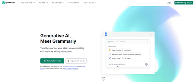 Grammarly Homepage