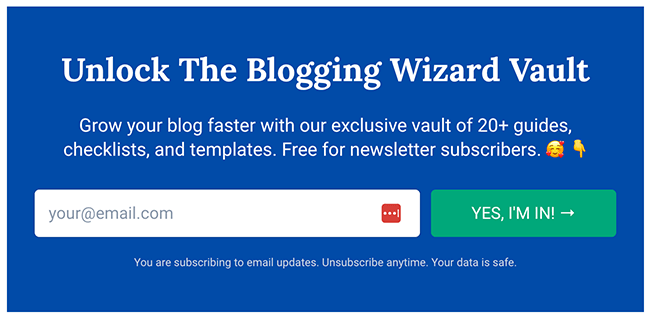 Unlock Blogging Wizard Vault