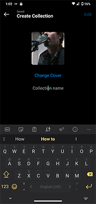 create instagram collection name collection