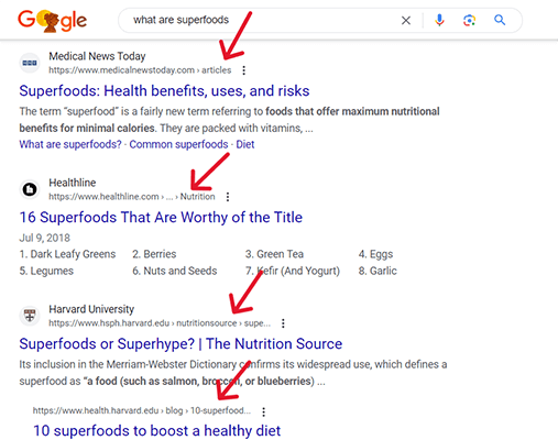 google search breadcrumbs