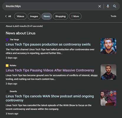 linustechtips news articles