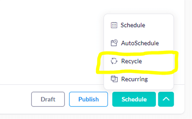 10 Social media scheduler - Recycle