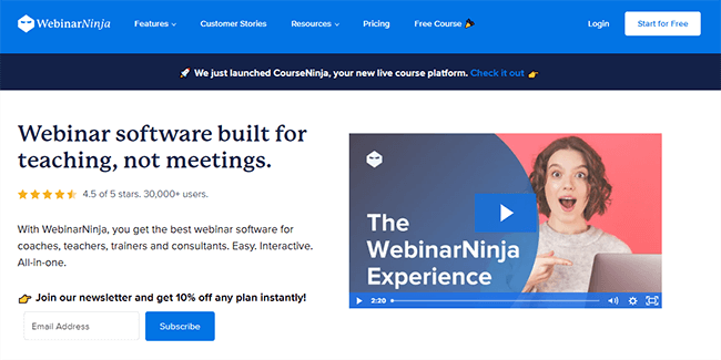 Promote paid webinars _ live streams - Webinar Ninja