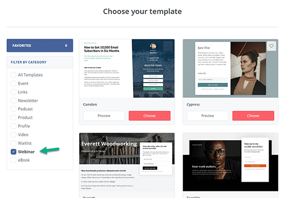 04 Landing pages - Templates