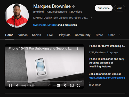 marques brownlee youtube