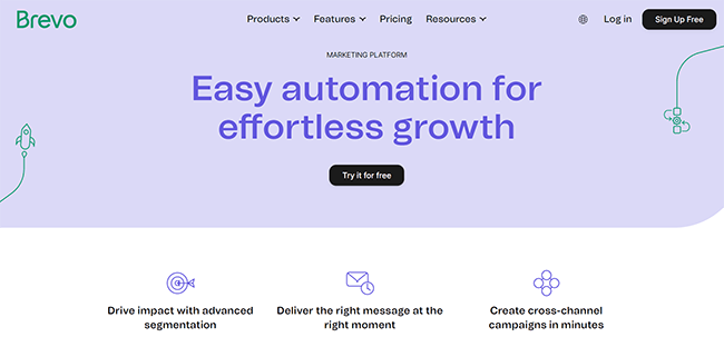 Brevo Automation Homepage