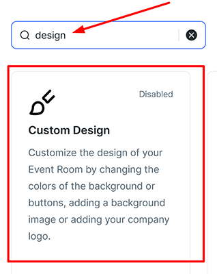 Design customization - Search bar