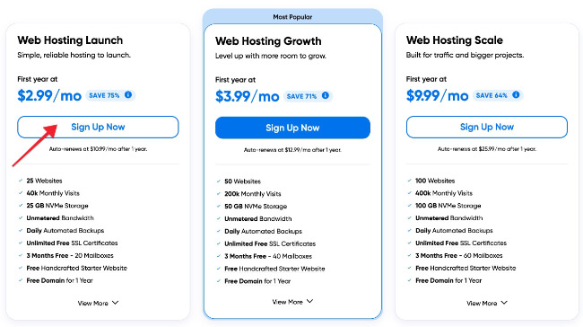 dreamhost pricing plans