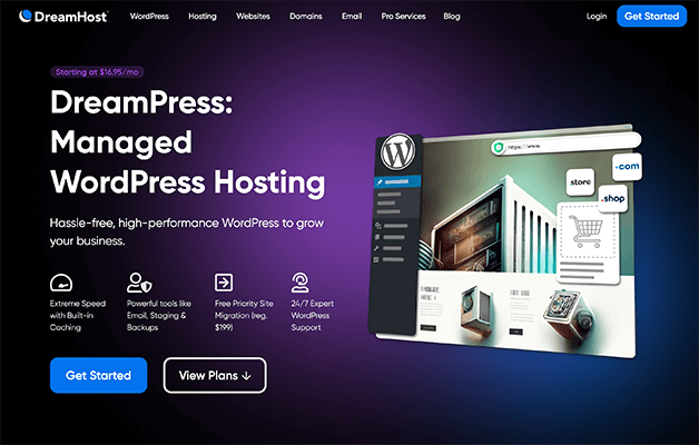DreamPress by DreamHost Homepage