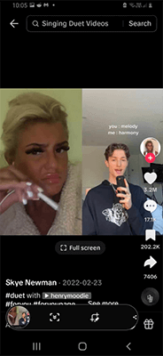 dueting add your own footage