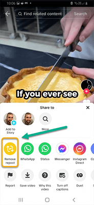 how to repost on tiktok faqs remove post