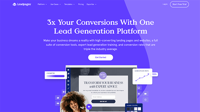 Leadpages Homepage