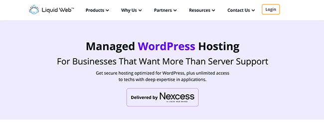 Liquid Web Managed WordPress Homepage