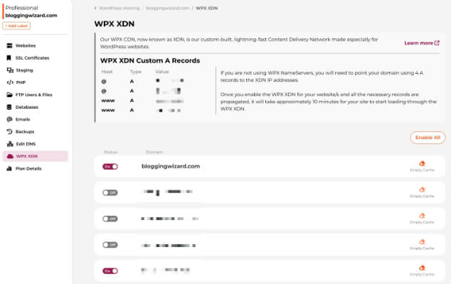 manage wpx cdn
