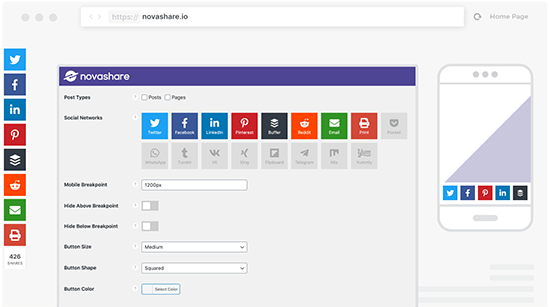 Novashare Social Sharing Plugin