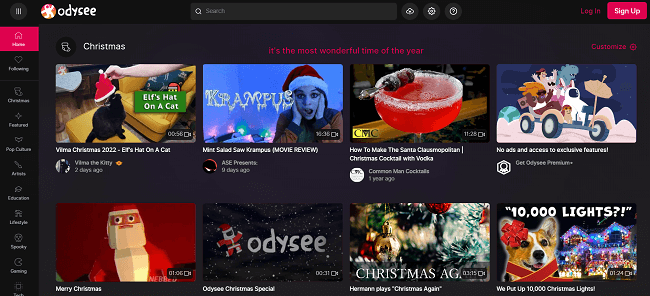 Odysee Homepage