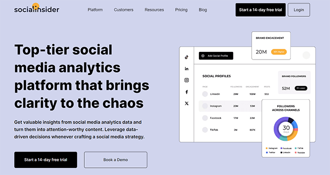 Social Insider analytics tools