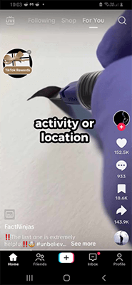 step 1 find the video you want to repost