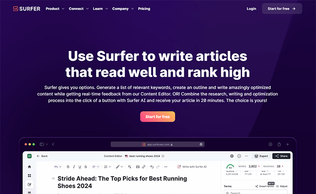 Surfer Content Editor