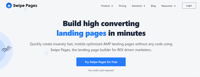 Swipe Pages Landing Page
