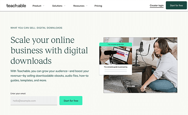 Teachable Digital Homepage