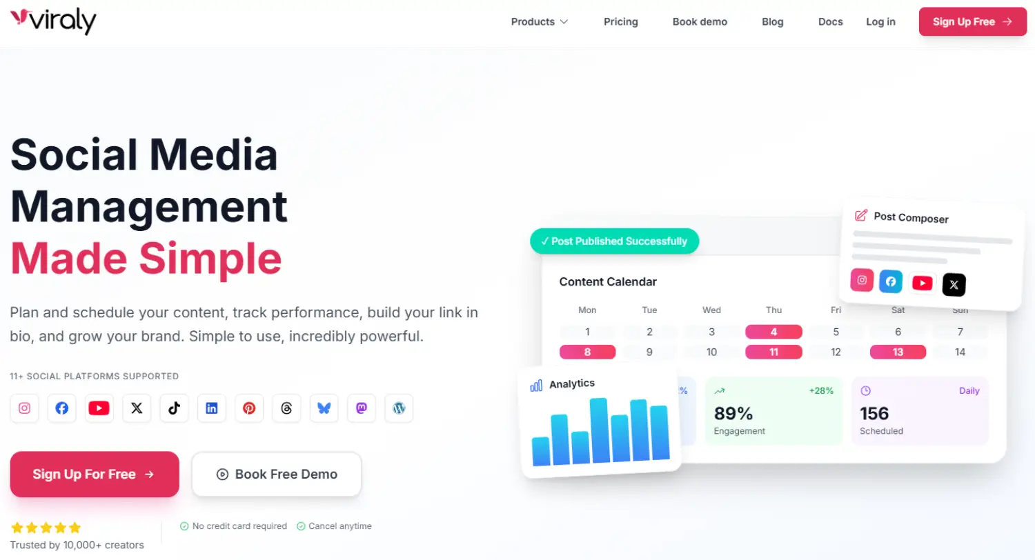 Viraly Homepage
