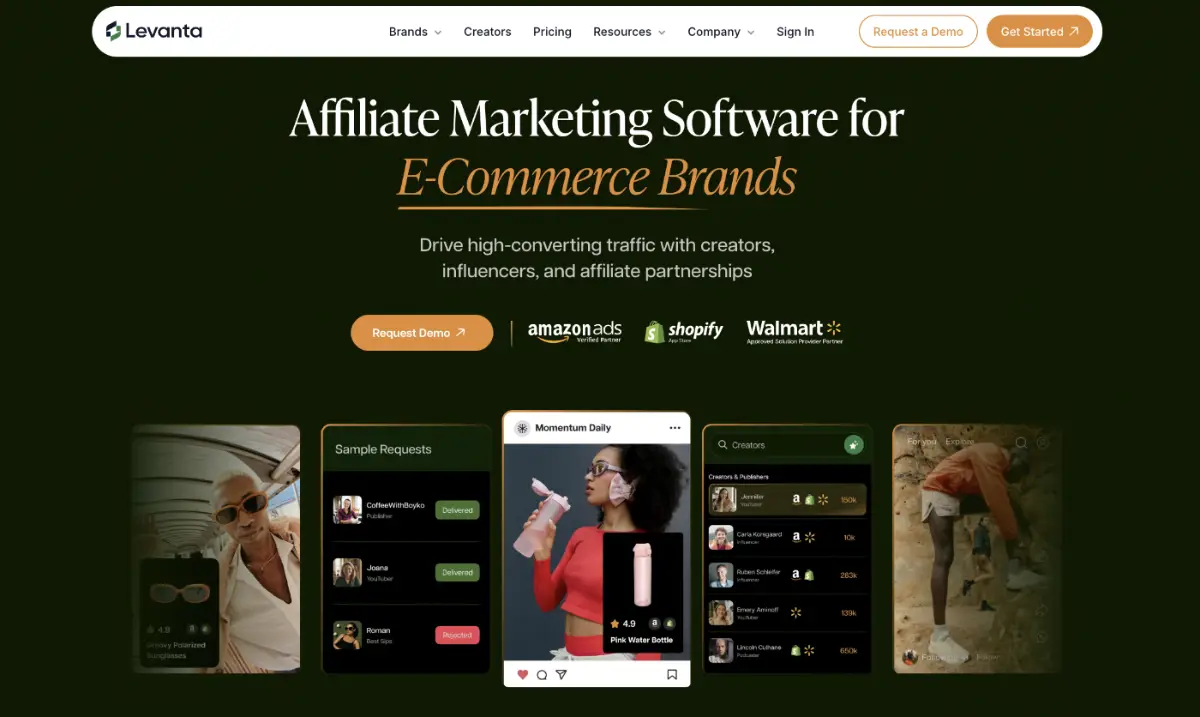 affiliate platform levanta homepage