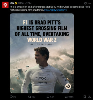 ign f1 movie tweet 2